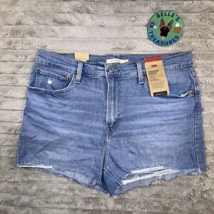Levi's Shorts Women's 33 16 High Rise Hypersoft Slim Fit Cutoff Jean Stretch NEW